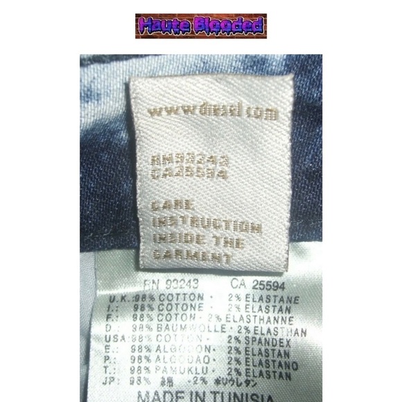 Diesel Jeans Acid Wash Destroyed Blasted Skinny Seen On Celebrity Denim 80's 26 - Picture 9 of 10